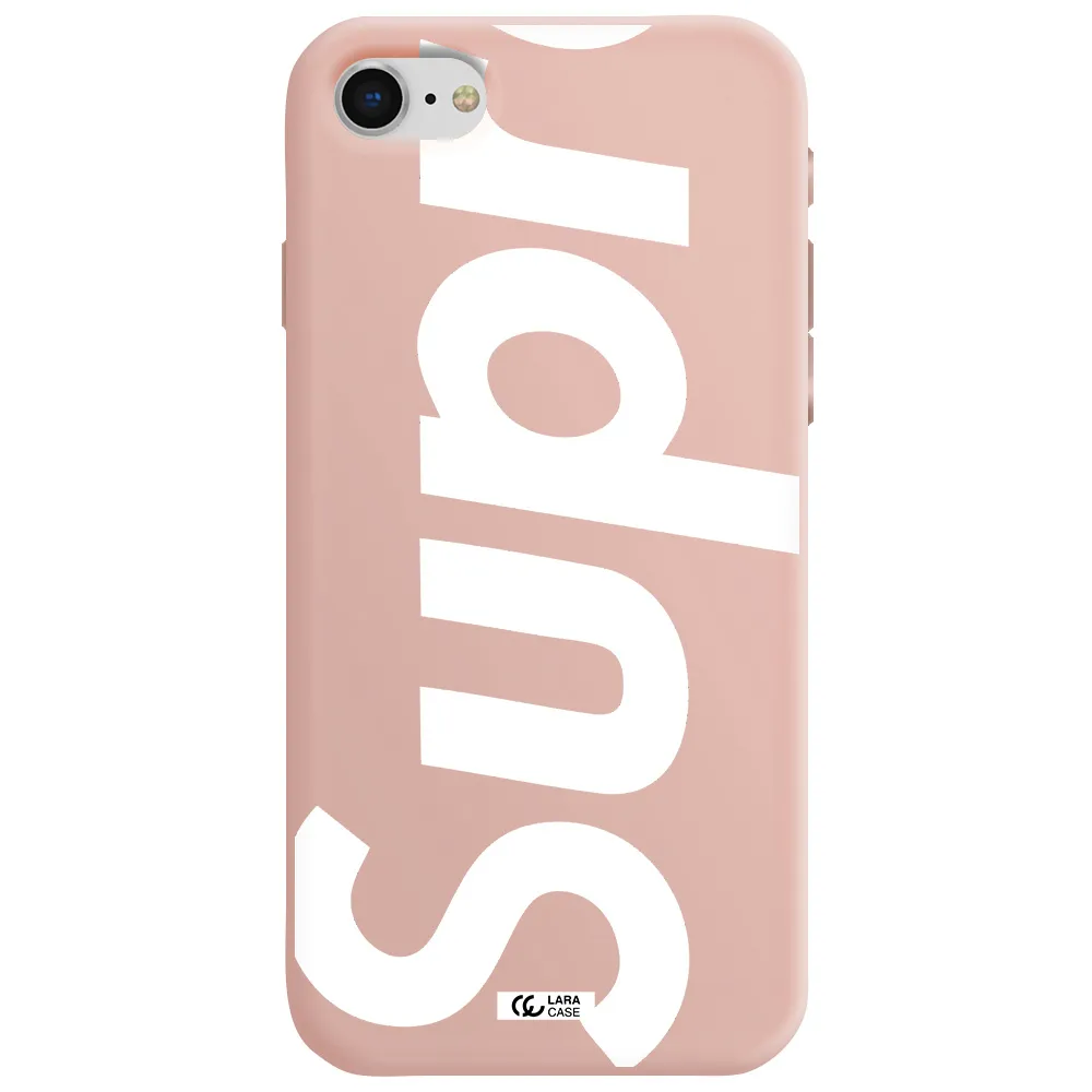 Big Supreme Apple iPhone se 2020 Silicone pastel pink Case
