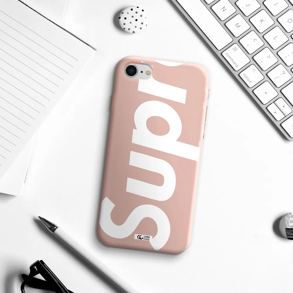 Big Supreme Apple iPhone se 2020 Silicone pastel pink Case