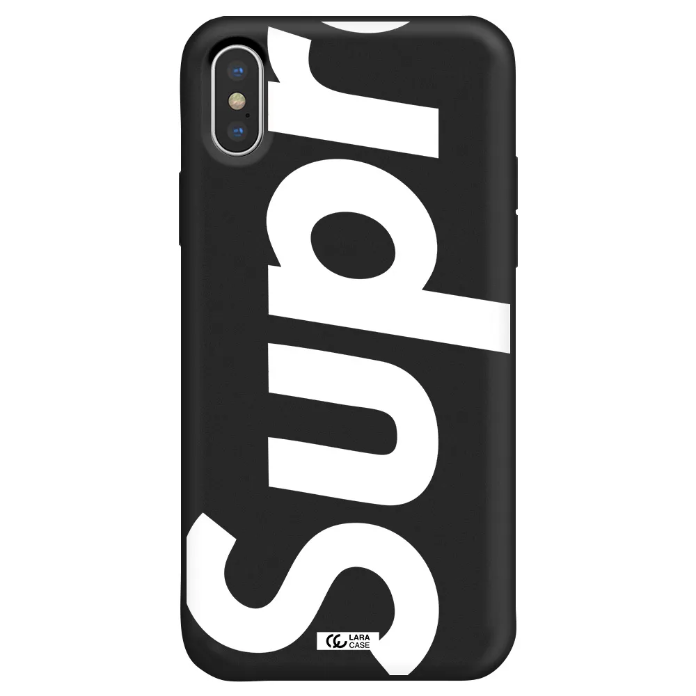 Big Supreme Apple iPhone X Silicone black Case
