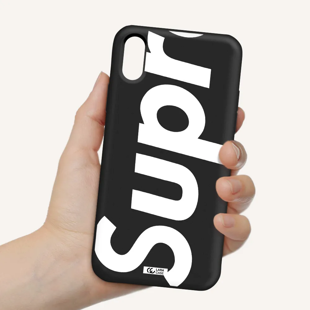 Big Supreme Apple iPhone X Silicone black Case