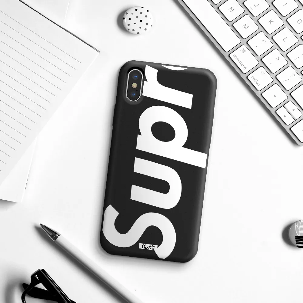 Big Supreme Apple iPhone X Silicone black Case