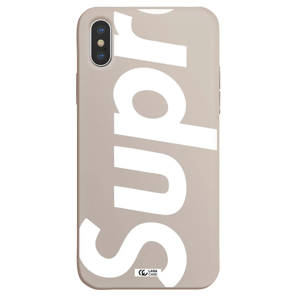 Big Supreme Apple iPhone X Silicone Stone Case