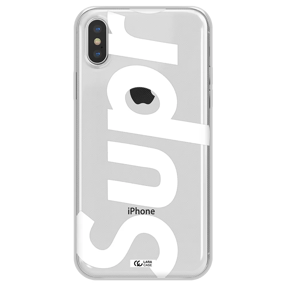 Big Supreme Apple iPhone XS Clear TPU Case