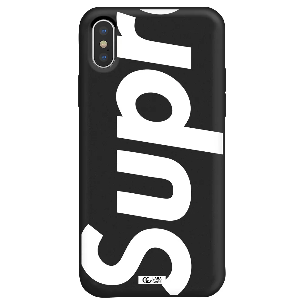 Big Supreme Apple iPhone XS Silicone black Case