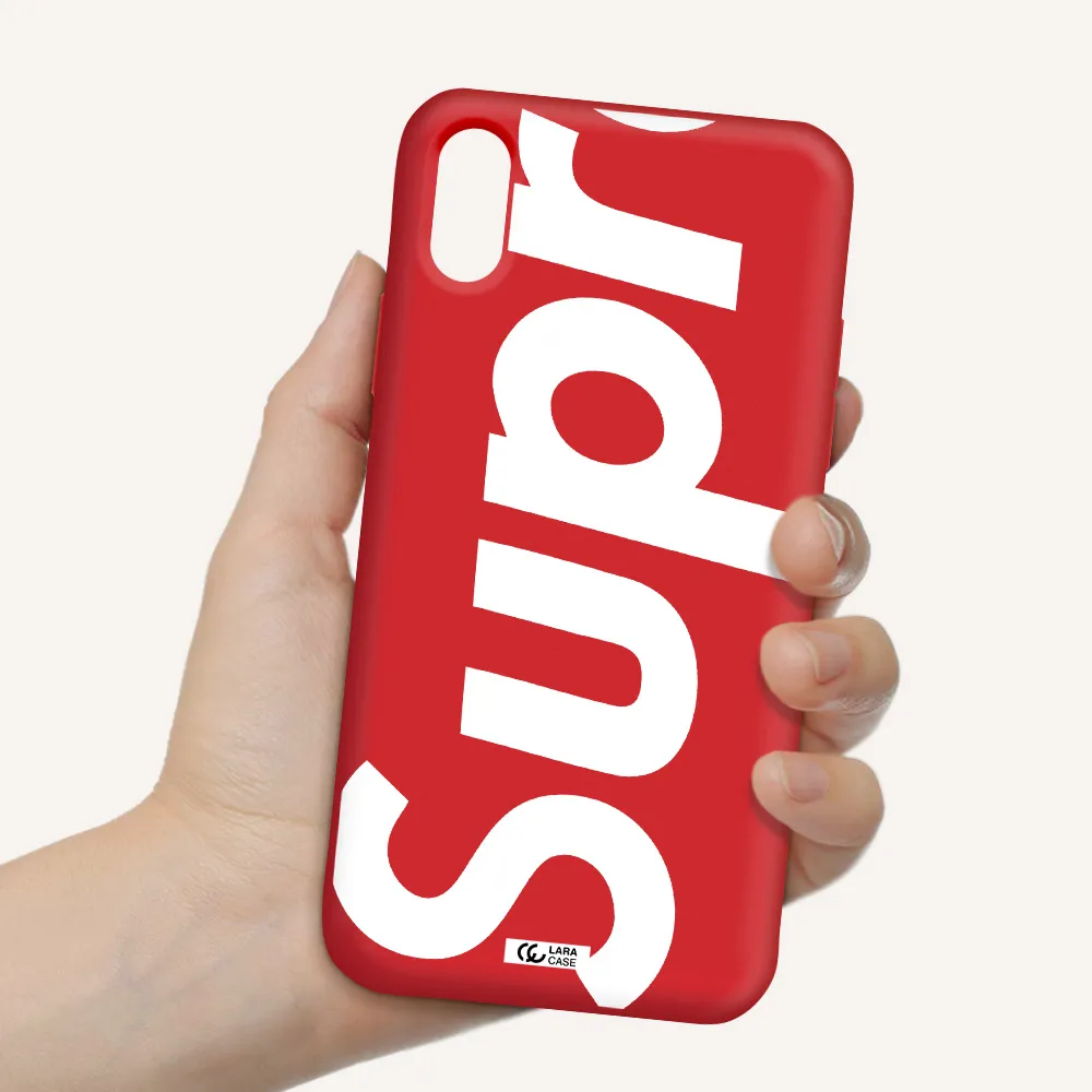 Big Supreme Apple iPhone XS Silicone Imperial Red Case