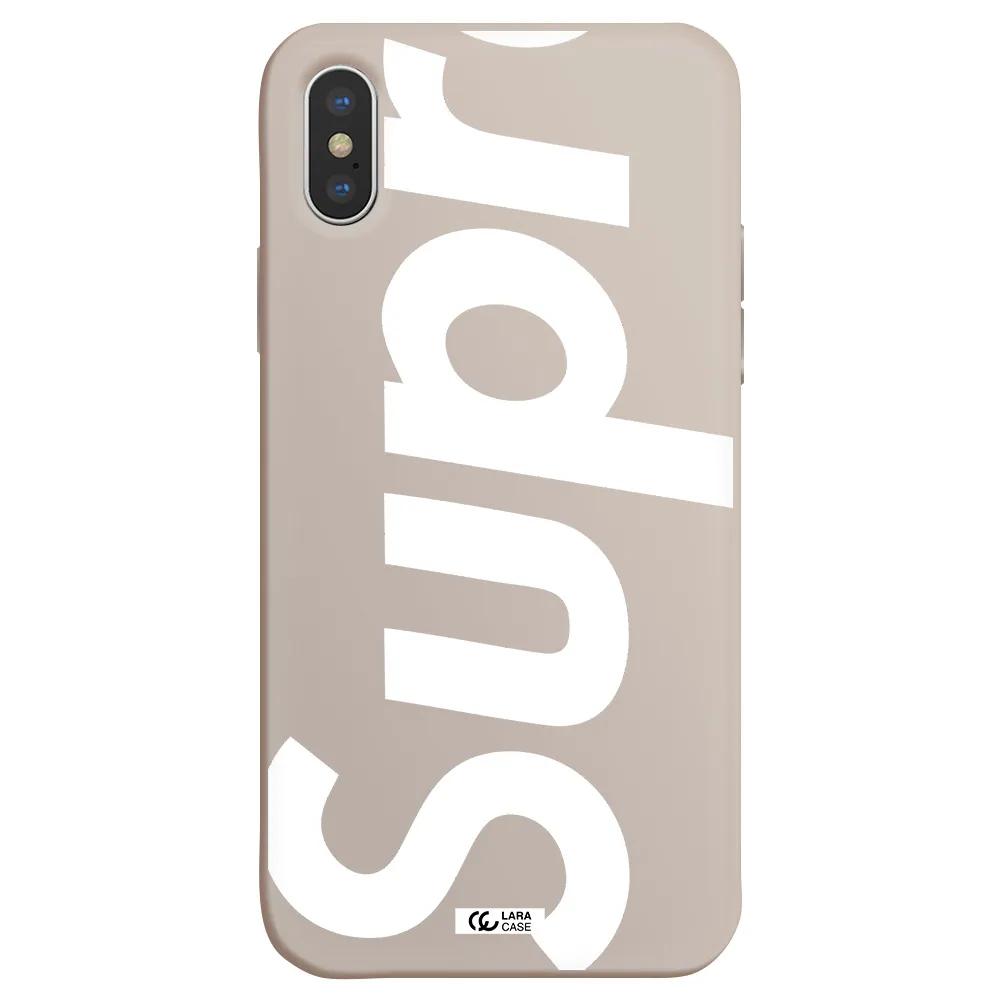 Big Supreme Apple iPhone XS Silicone Stone Case