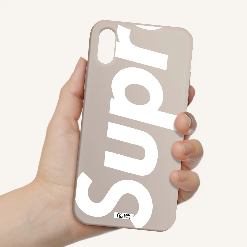 Big Supreme Apple iPhone XS Silicone Stone Case