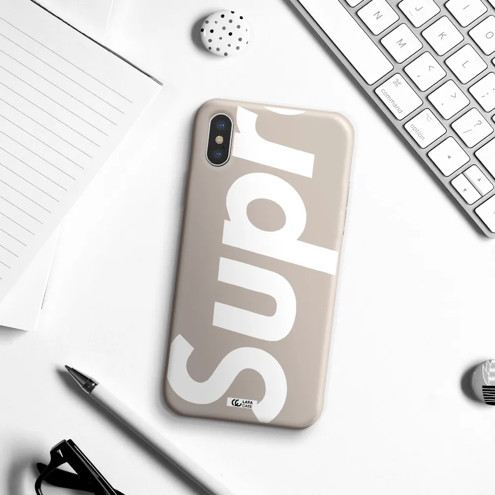 Big Supreme Apple iPhone XS Silicone Stone Case