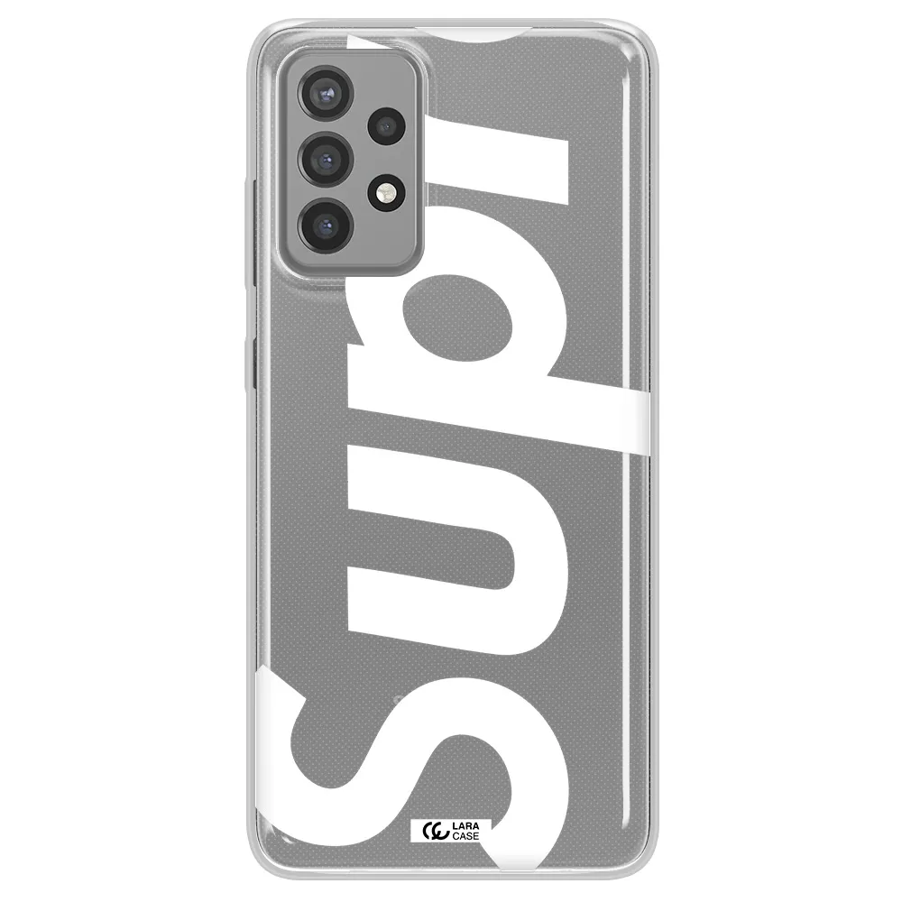 Big Supreme Samsung A72 Clear TPU Case