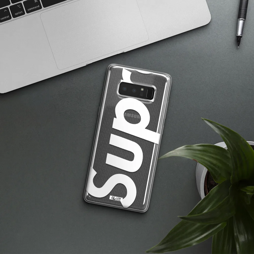 Big Supreme Samsung Note 8 Clear TPU Case