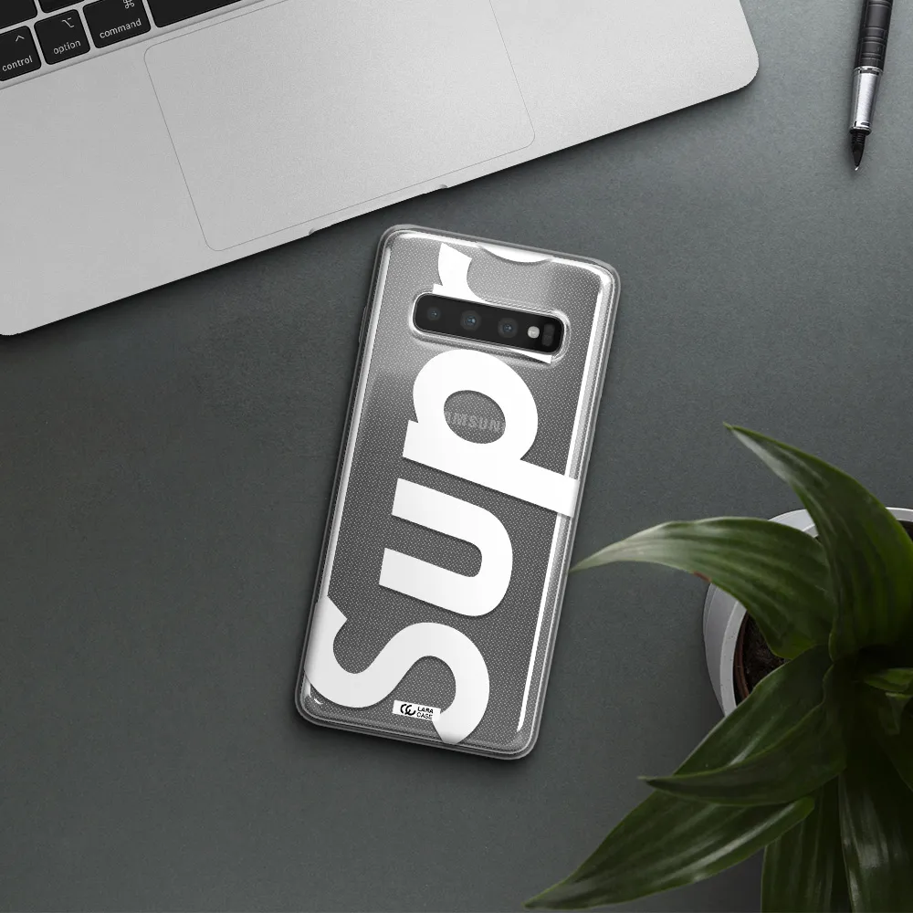 Big Supreme Samsung S10 Clear TPU Case