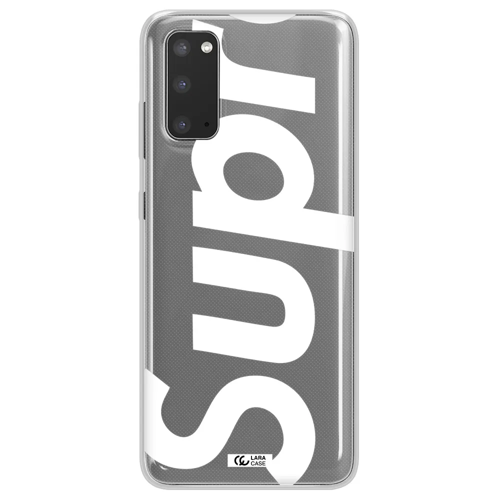 Big Supreme Samsung S20 Clear TPU Case
