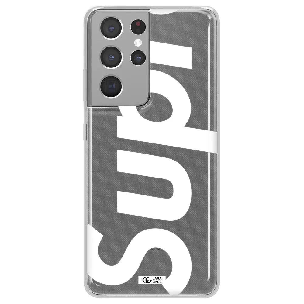 Big Supreme Samsung S21 Ultra Clear TPU Case