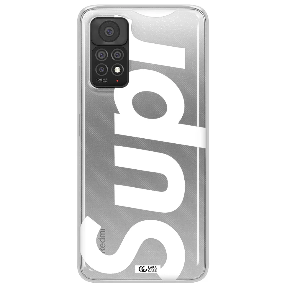Big Supreme Xiaomi Note 11 Pro Clear TPU Case