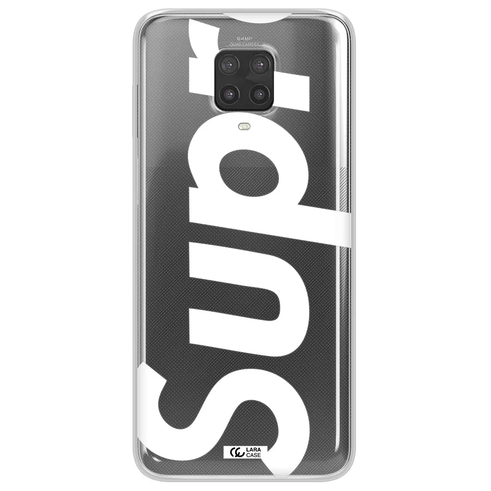 Big Supreme Xiaomi Note 9 Pro Clear TPU Case
