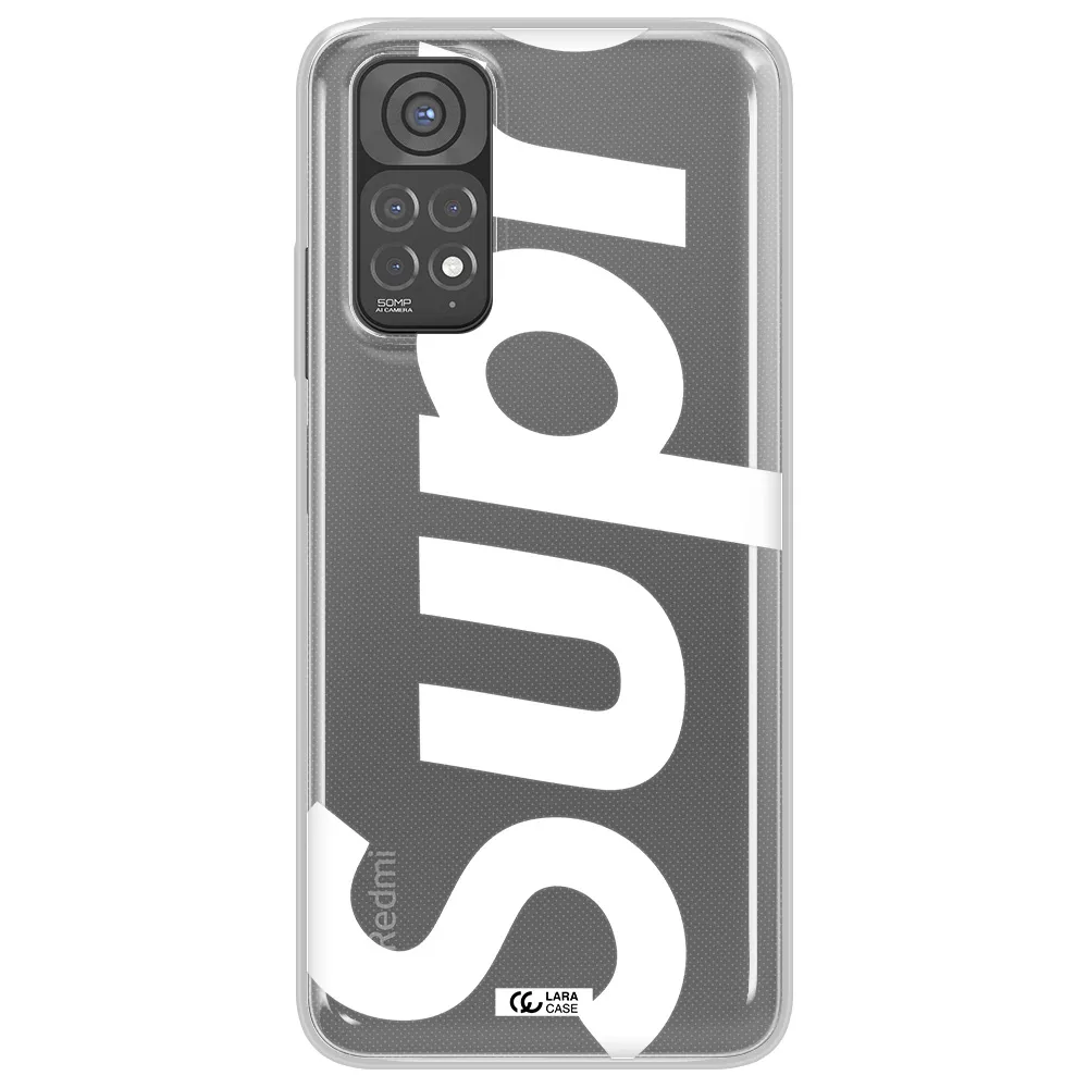 Big Supreme Xiaomi Redmi Note 11 Clear TPU Case