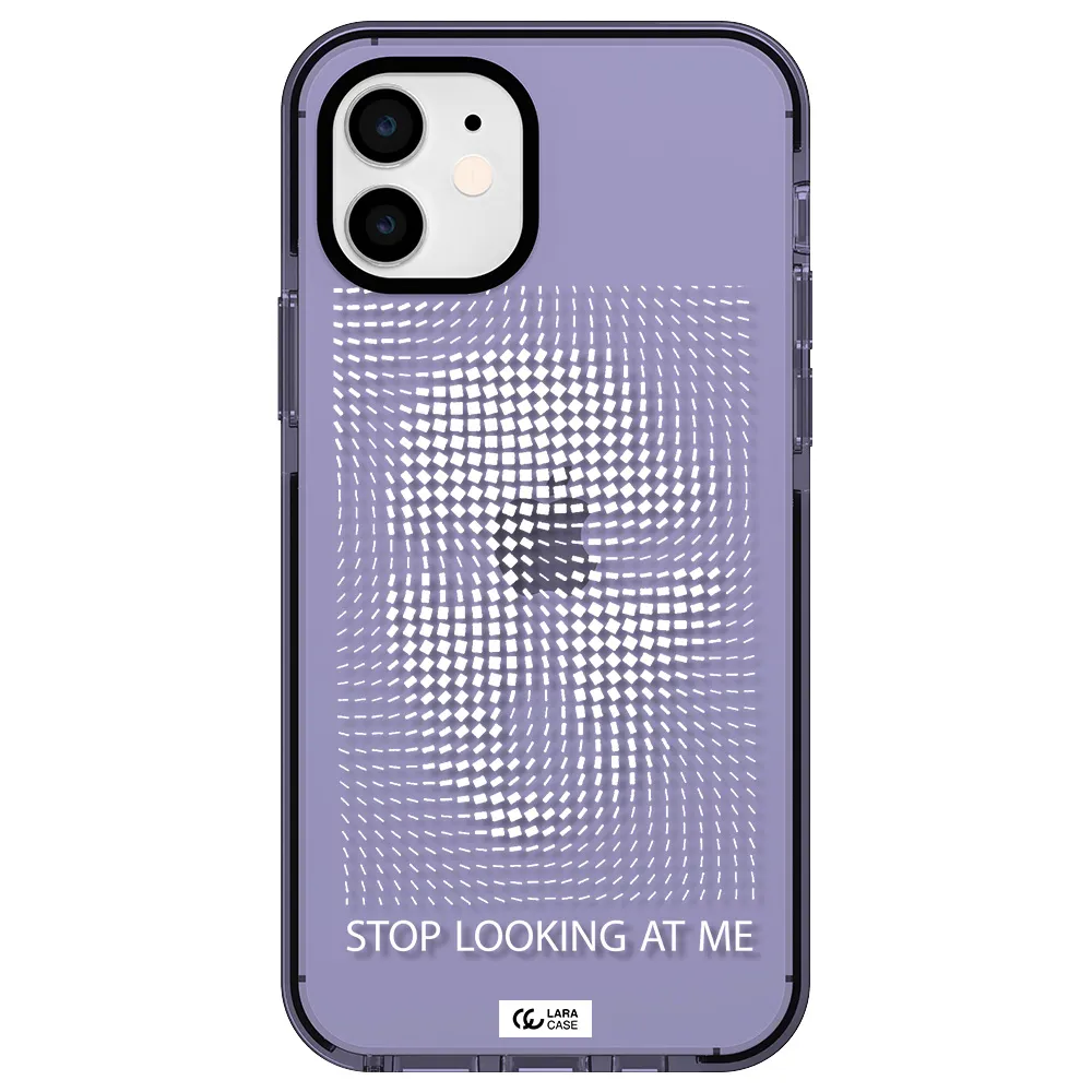 Stop Looking At Me Apple iPhone 12 impact Lilac Case