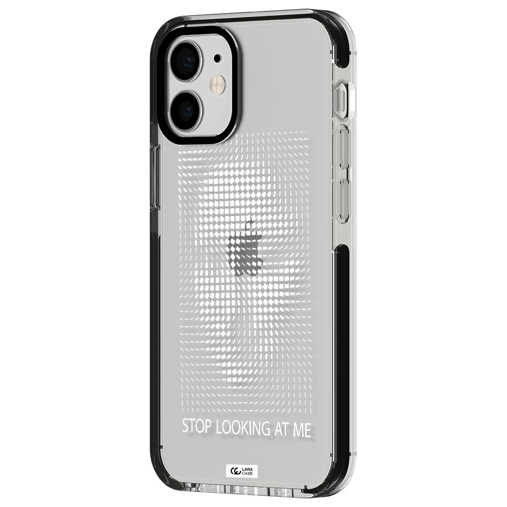 Stop Looking At Me Apple iPhone 12 mini impact black border Case