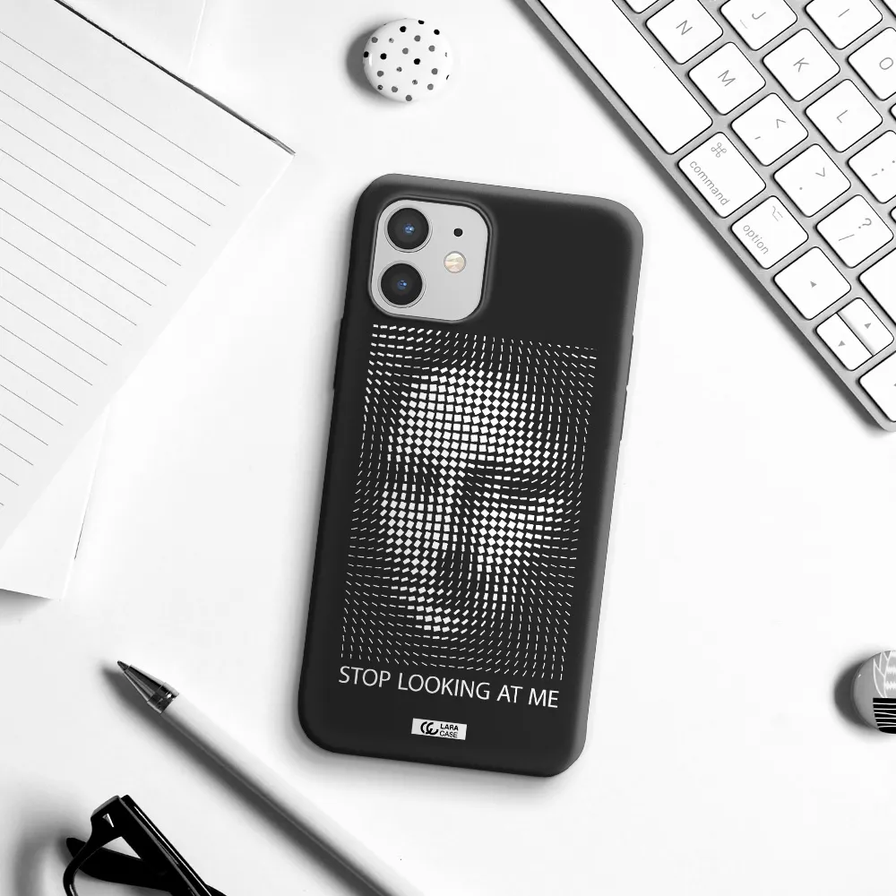 Stop Looking At Me Apple iPhone 12 mini Silicone black Case