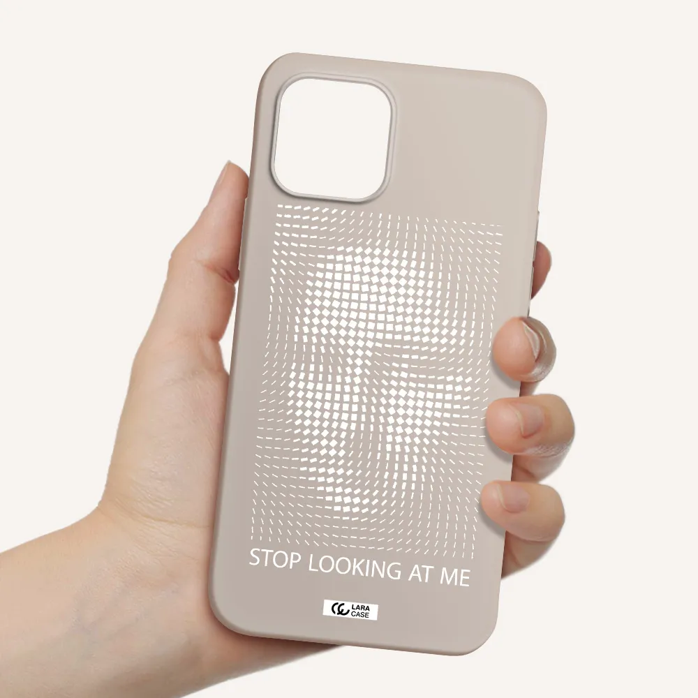Stop Looking At Me Apple iPhone 12 mini Silicone Stone Case