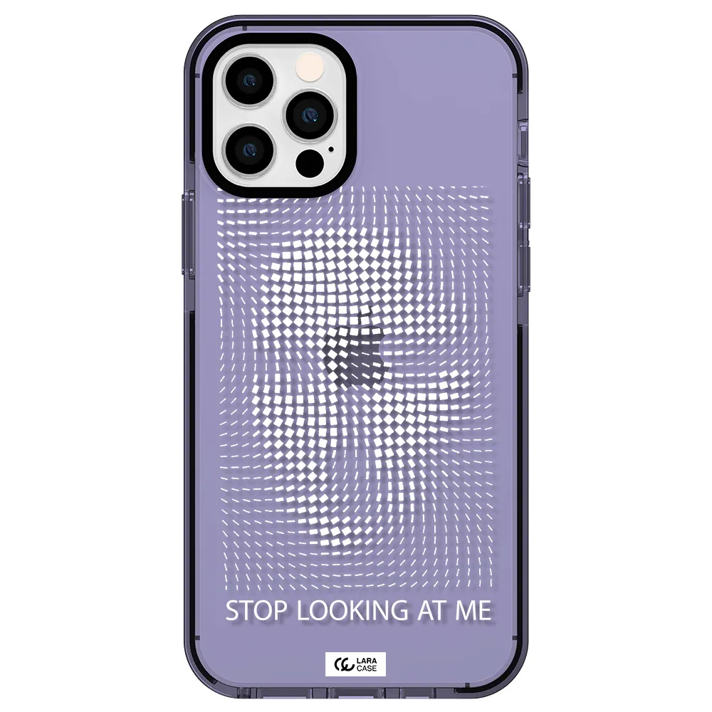 Stop Looking At Me Apple iPhone 12 pro impact Lilac Case