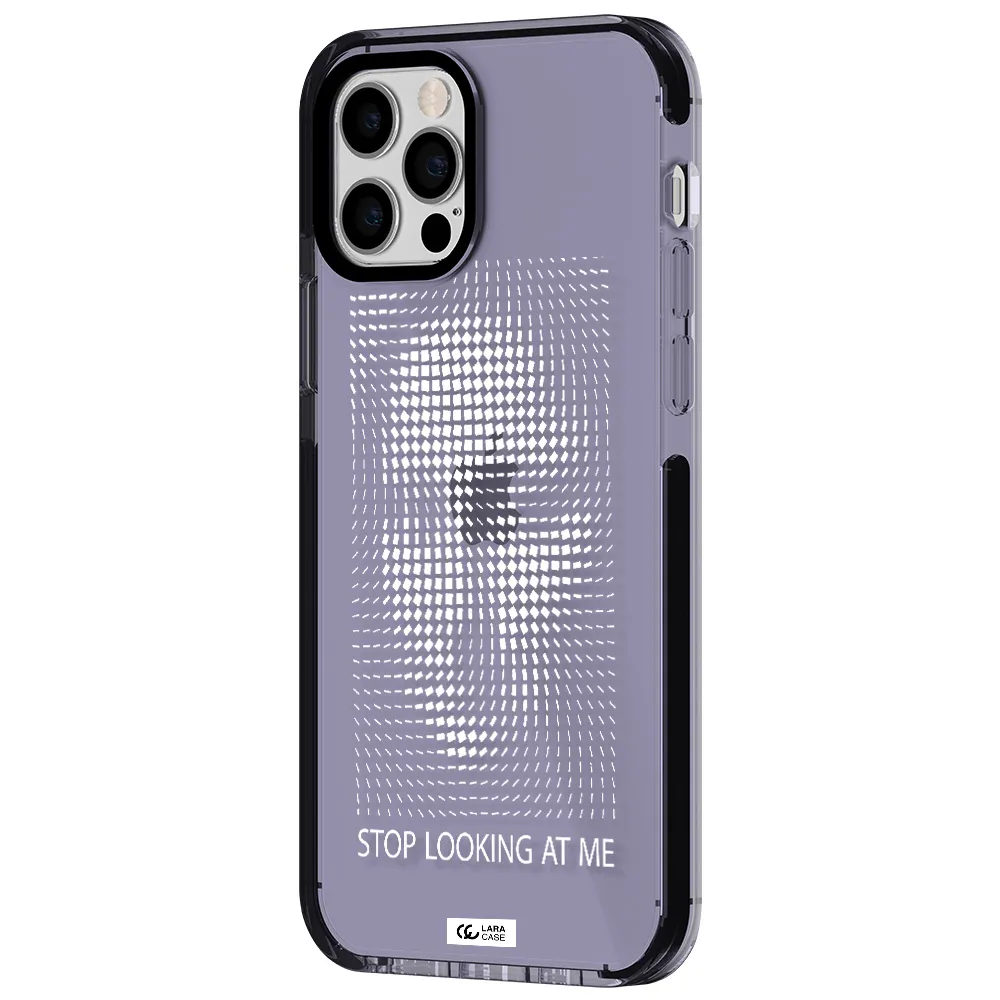 Stop Looking At Me Apple iPhone 12 pro impact Lilac Case