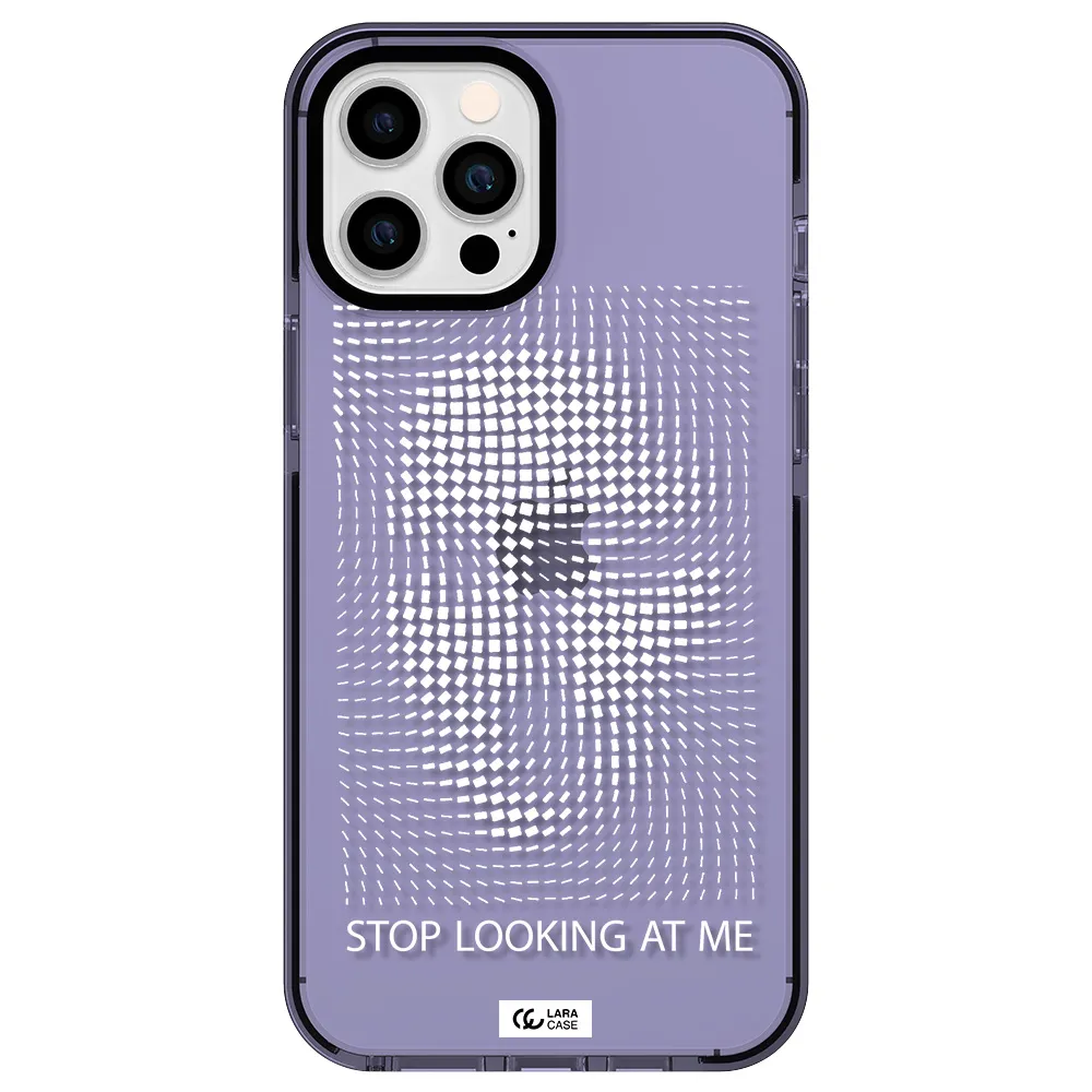 Stop Looking At Me Apple iPhone 12 pro max impact Lilac Case