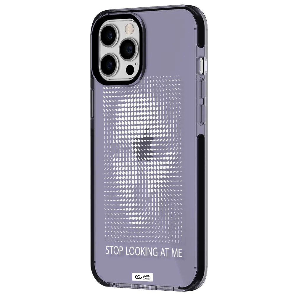 Stop Looking At Me Apple iPhone 12 pro max impact Lilac Case