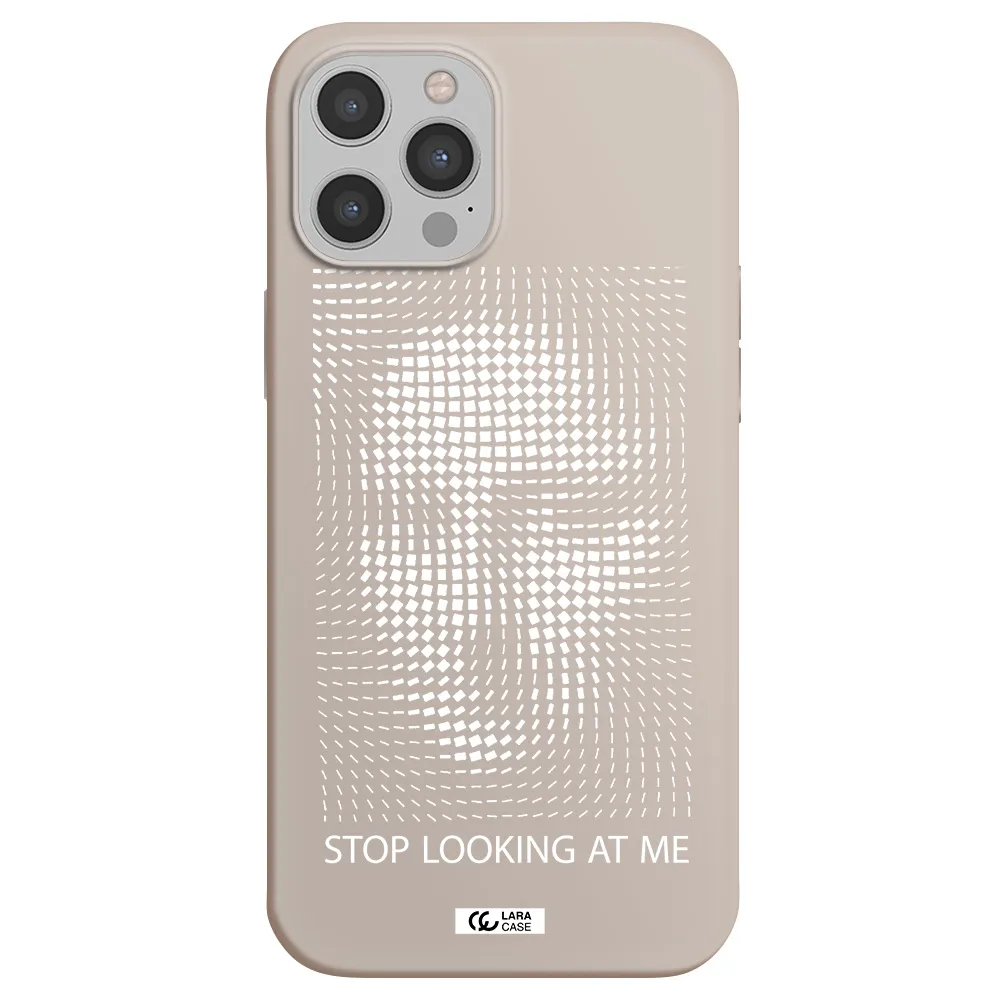 Stop Looking At Me Apple iPhone 12 pro Silicone Stone Case