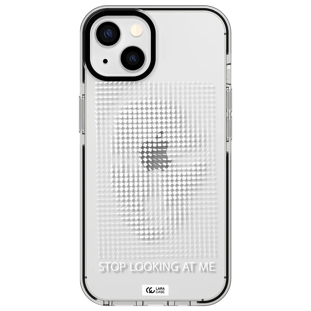 Stop Looking At Me Apple iPhone 13 impact black border Case