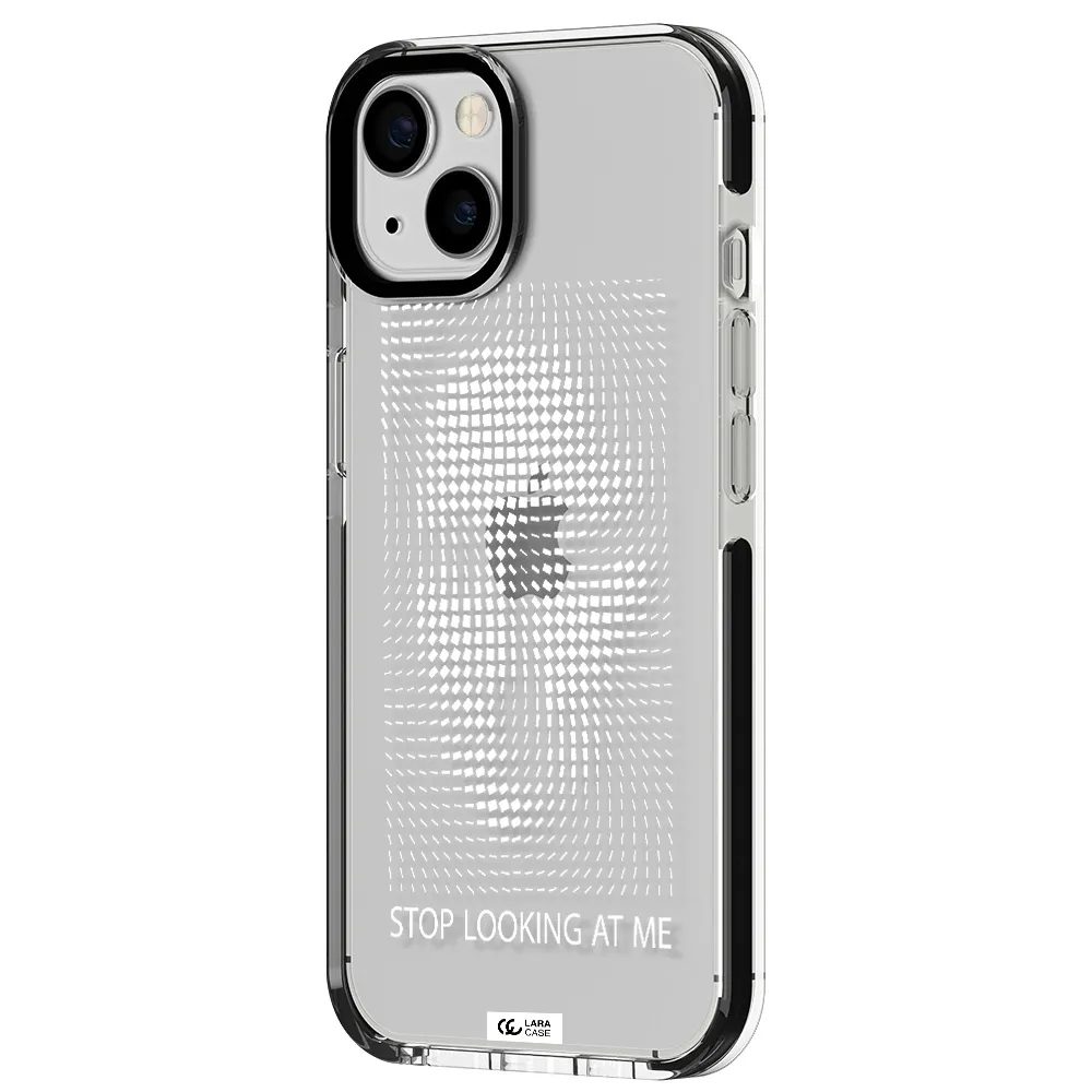 Stop Looking At Me Apple iPhone 13 impact black border Case