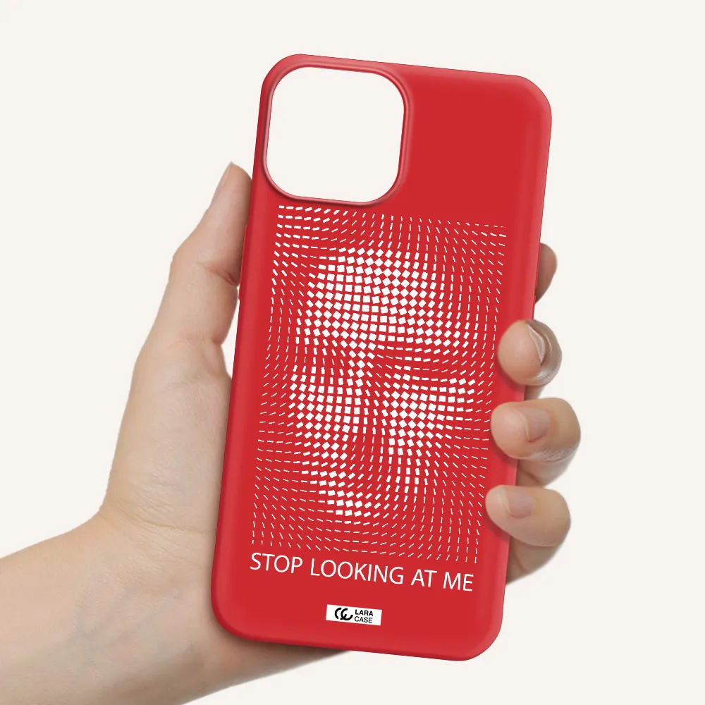 Stop Looking At Me Apple iPhone 13 mini Silicone Imperial Red Case