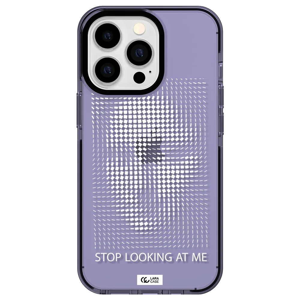 Stop Looking At Me Apple iPhone 13 Pro impact Lilac Case
