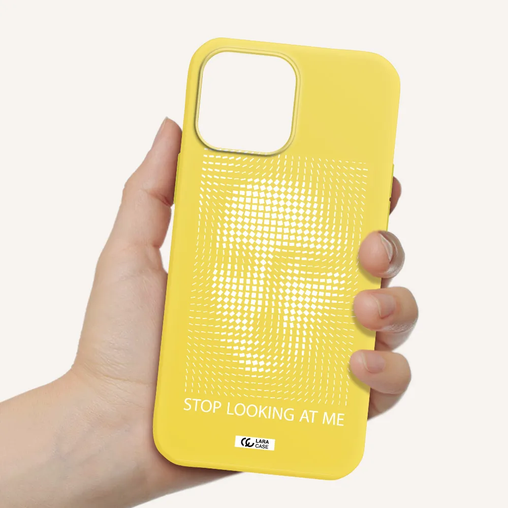 Stop Looking At Me Apple iPhone 13 Pro Silicone canary yellow Case