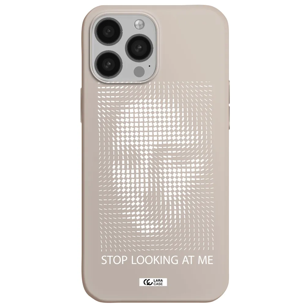 Stop Looking At Me Apple iPhone 13 Pro Silicone Stone Case