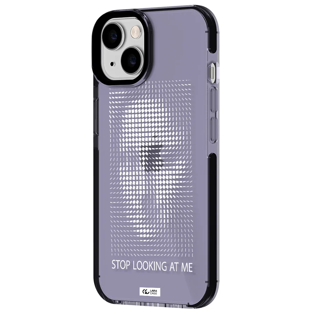 Stop Looking At Me Apple iPhone 14 impact Lilac Case