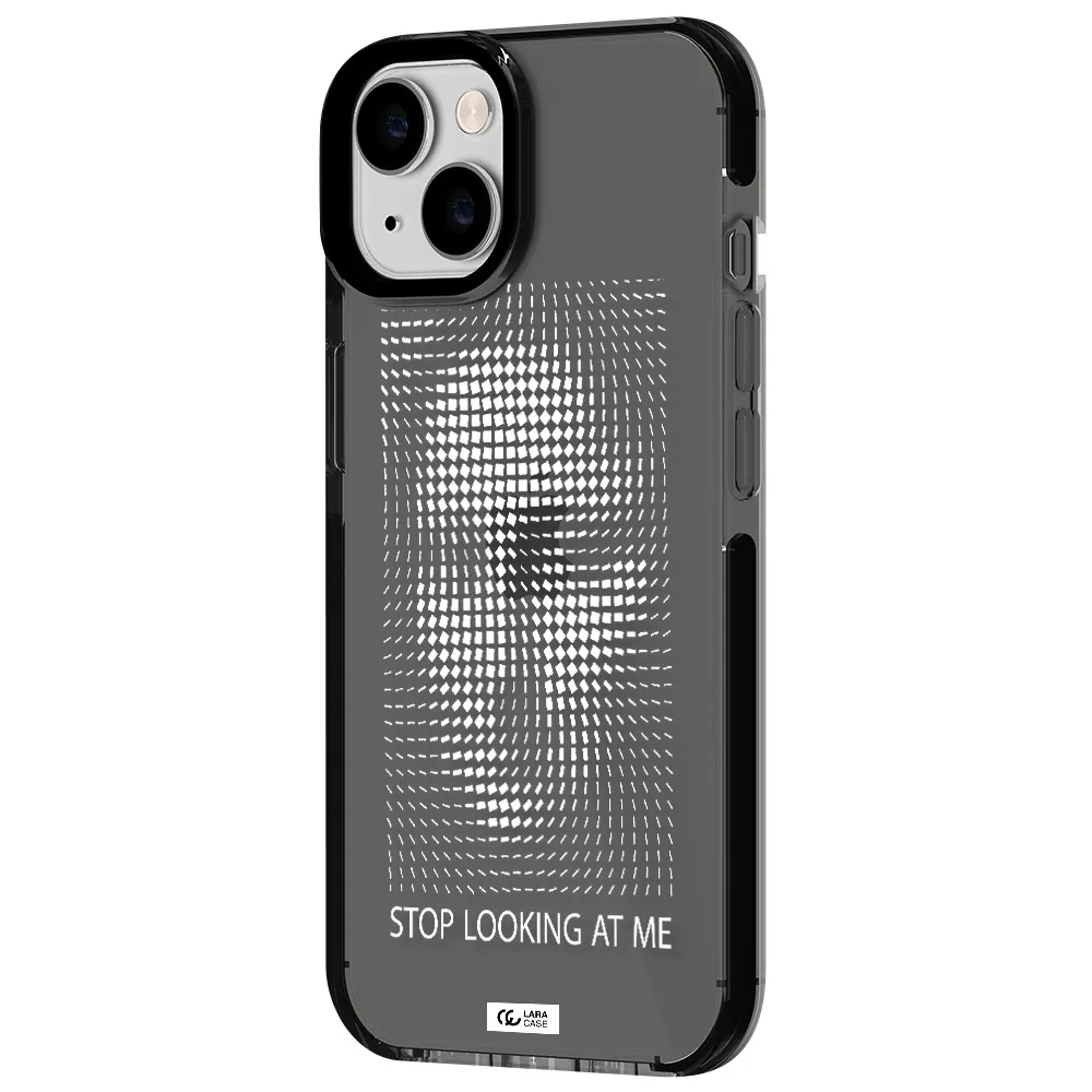 Stop Looking At Me Apple iPhone 14 impact Smoke Black Case