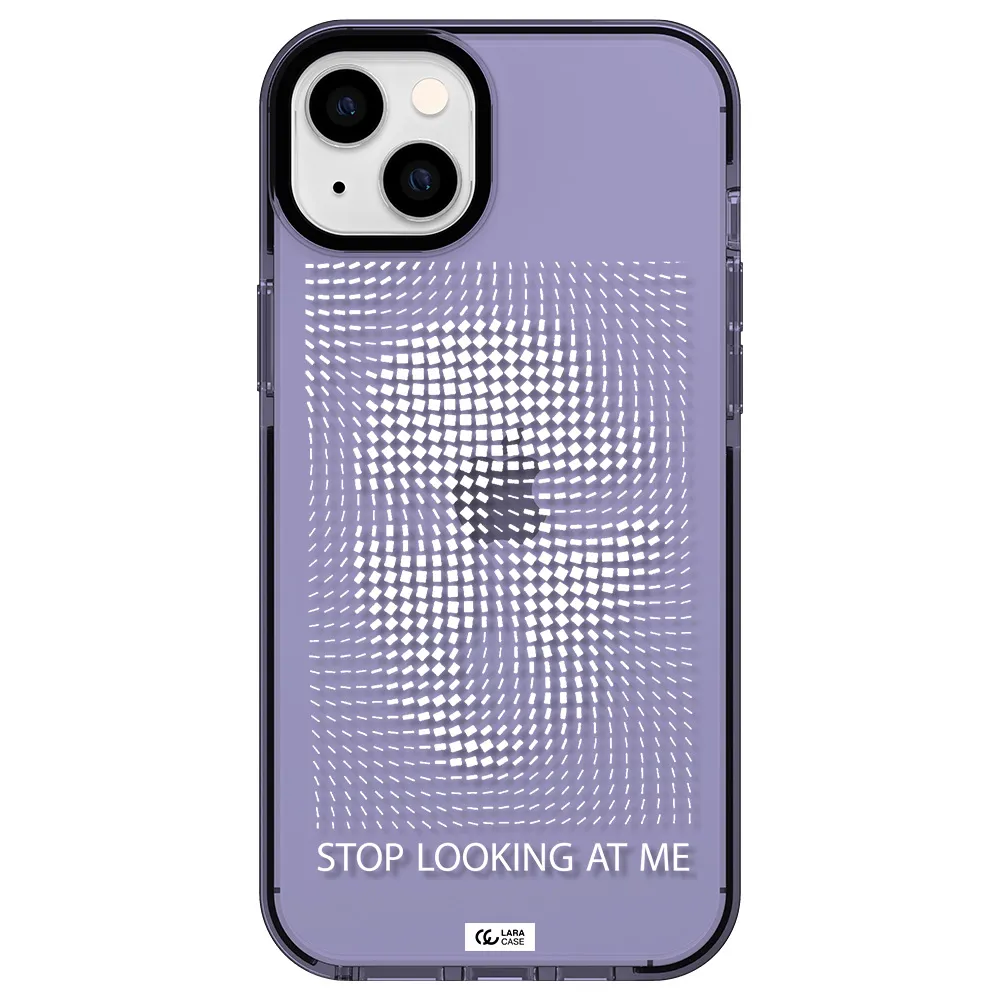 Stop Looking At Me Apple iPhone 14 plus impact Lilac Case