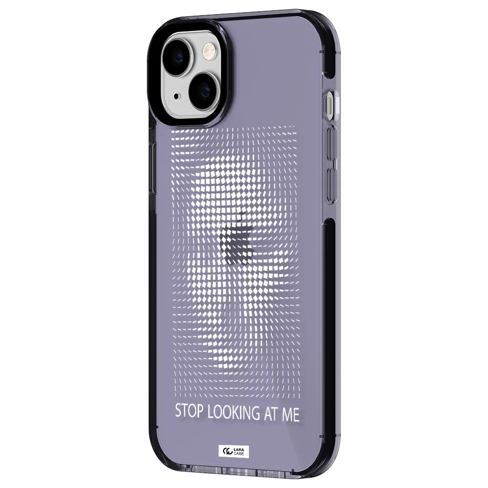 Stop Looking At Me Apple iPhone 14 plus impact Lilac Case