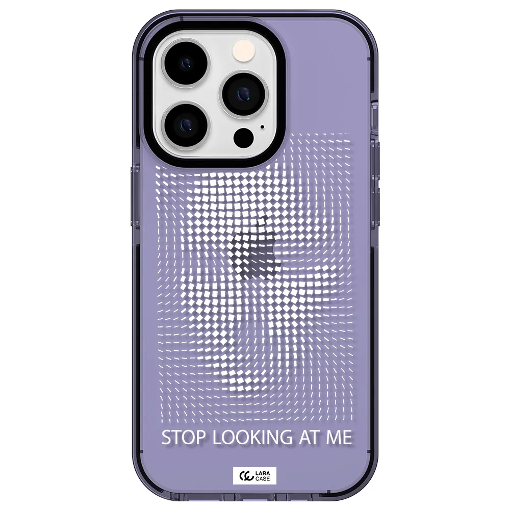 Stop Looking At Me Apple iPhone 14 pro impact Lilac Case