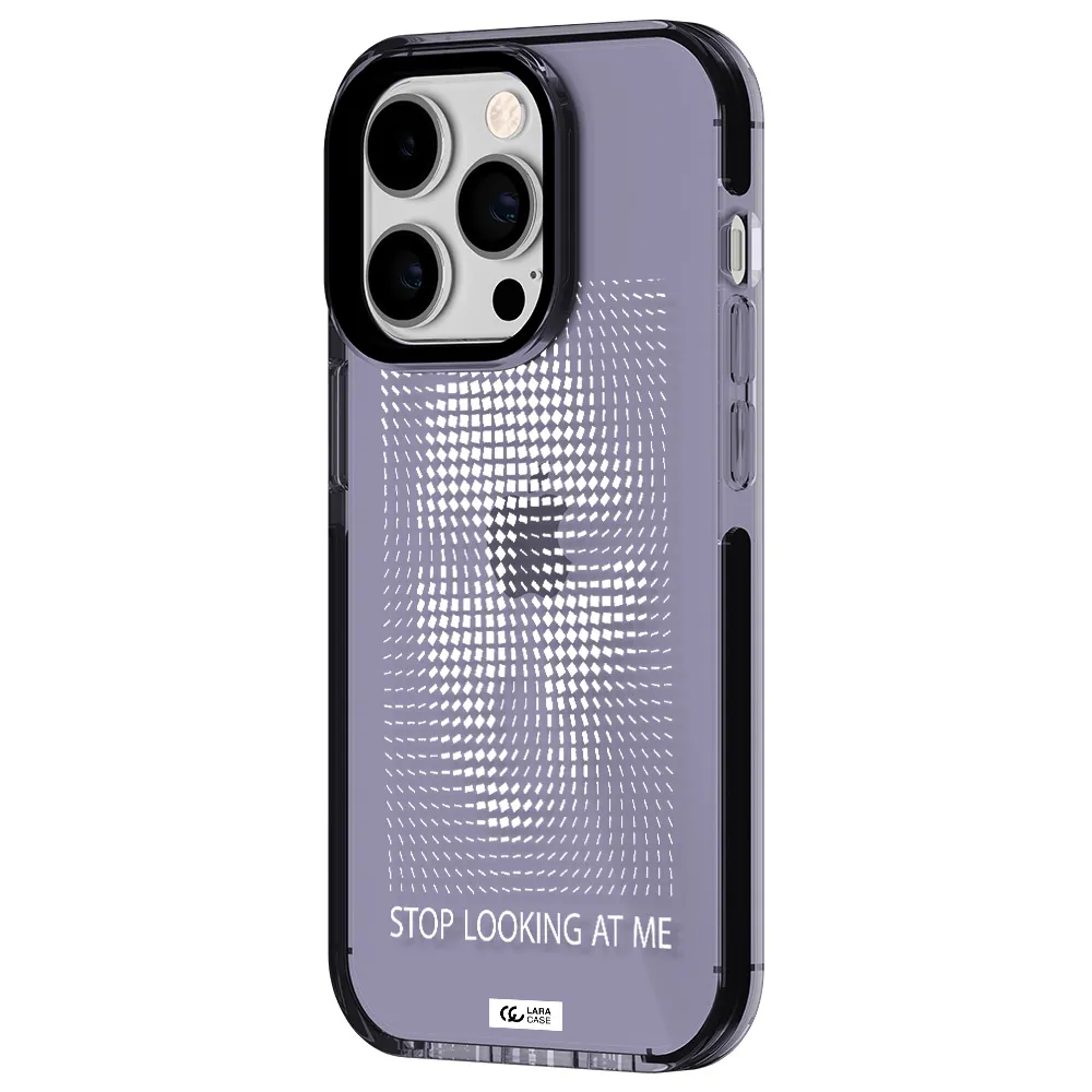 Stop Looking At Me Apple iPhone 14 pro impact Lilac Case