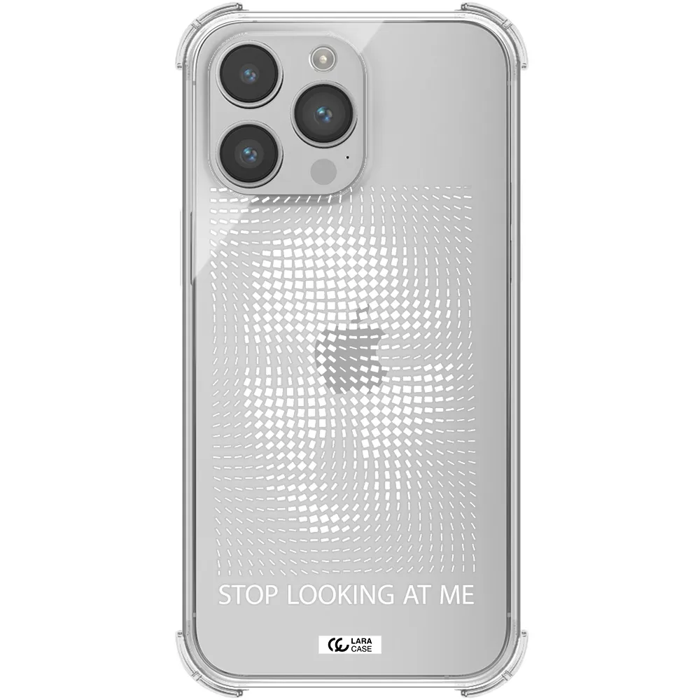 Stop Looking At Me Apple iPhone 14 pro max Clear PC Case