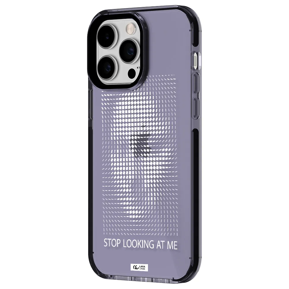 Stop Looking At Me Apple iPhone 14 pro max impact Lilac Case