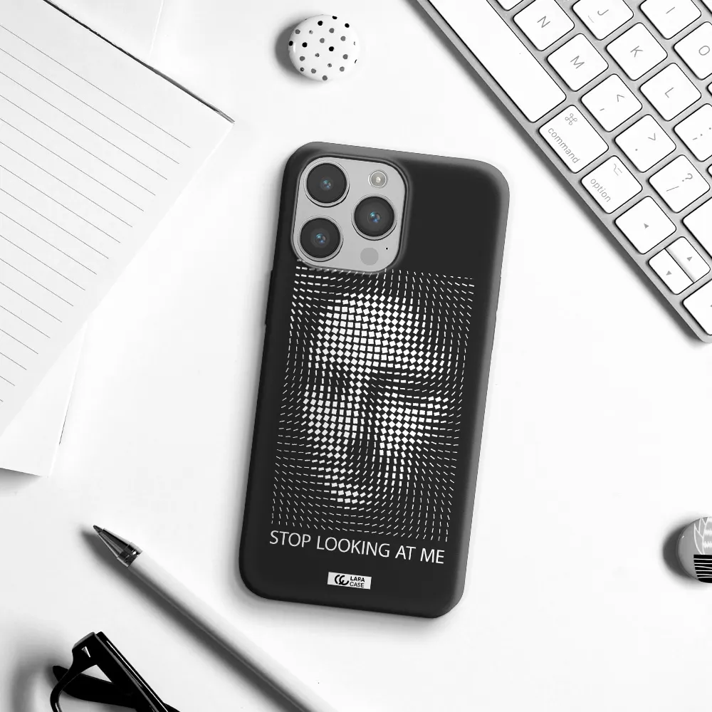 Stop Looking At Me Apple iPhone 14 pro Silicone black Case