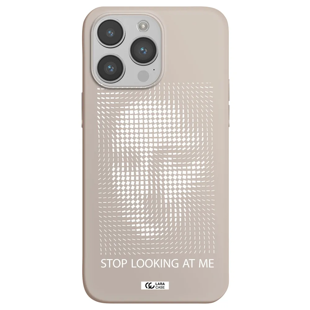 Stop Looking At Me Apple iPhone 14 pro Silicone Stone Case