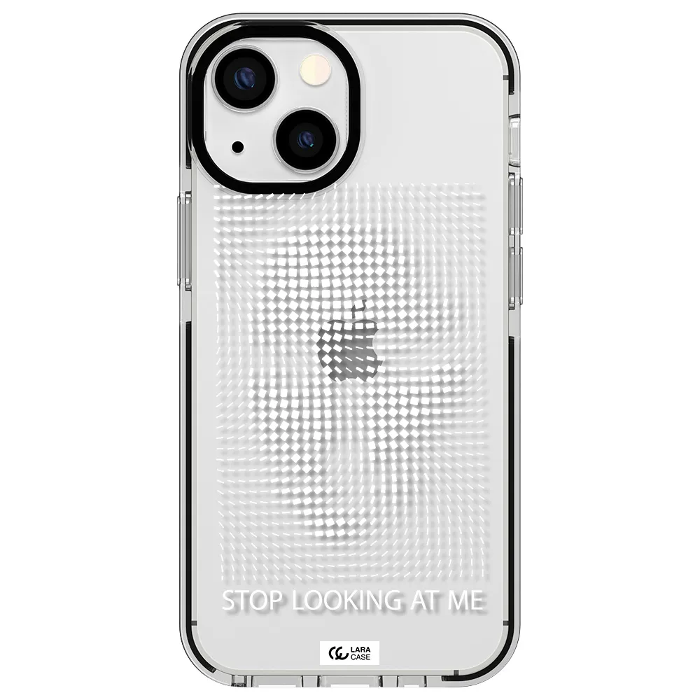 Stop Looking At Me Apple iPhone 15 impact black border Case