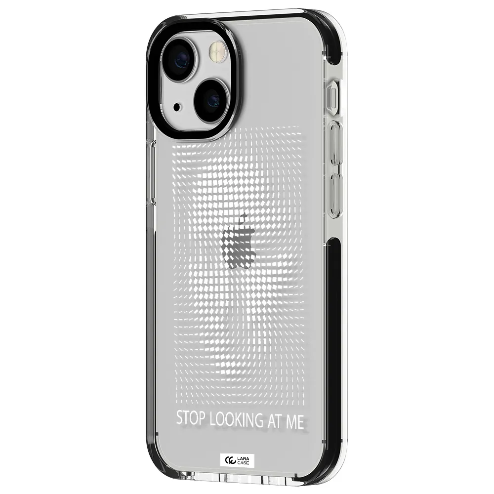 Stop Looking At Me Apple iPhone 15 impact black border Case