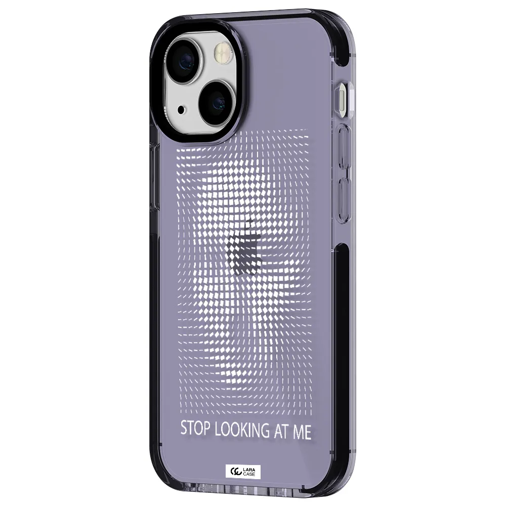 Stop Looking At Me Apple iPhone 15 impact Lilac Case