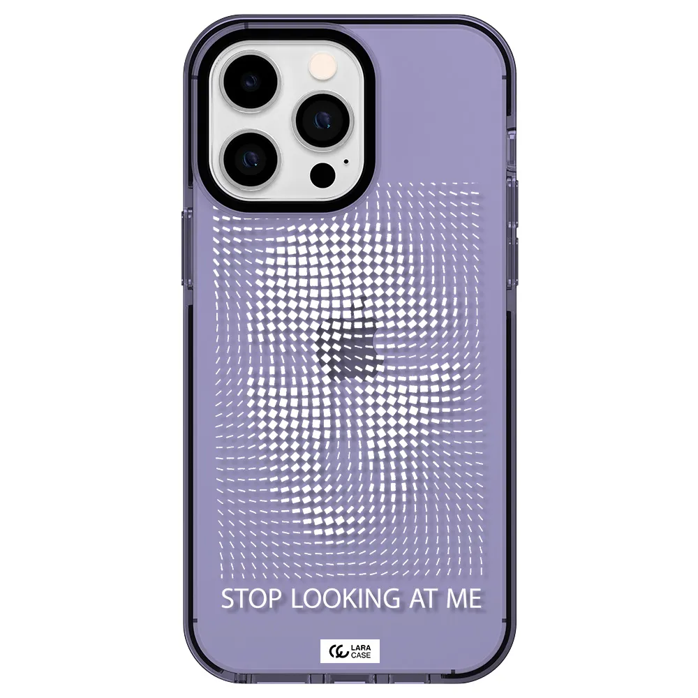 Stop Looking At Me Apple iPhone 15 Pro impact Lilac Case