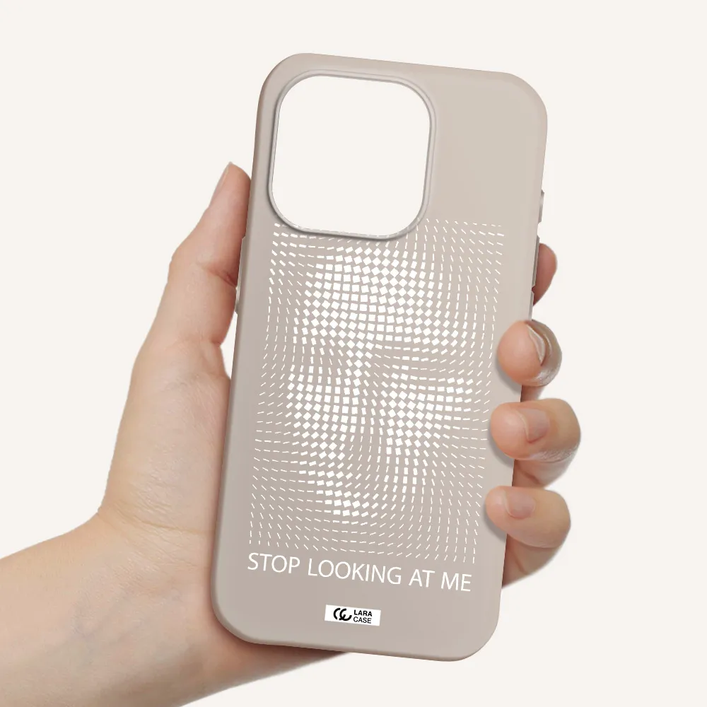 Stop Looking At Me Apple Iphone 15 Pro Silicone Stone Case